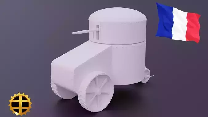 Aubriot Gabet WW1 Tank 3D print model