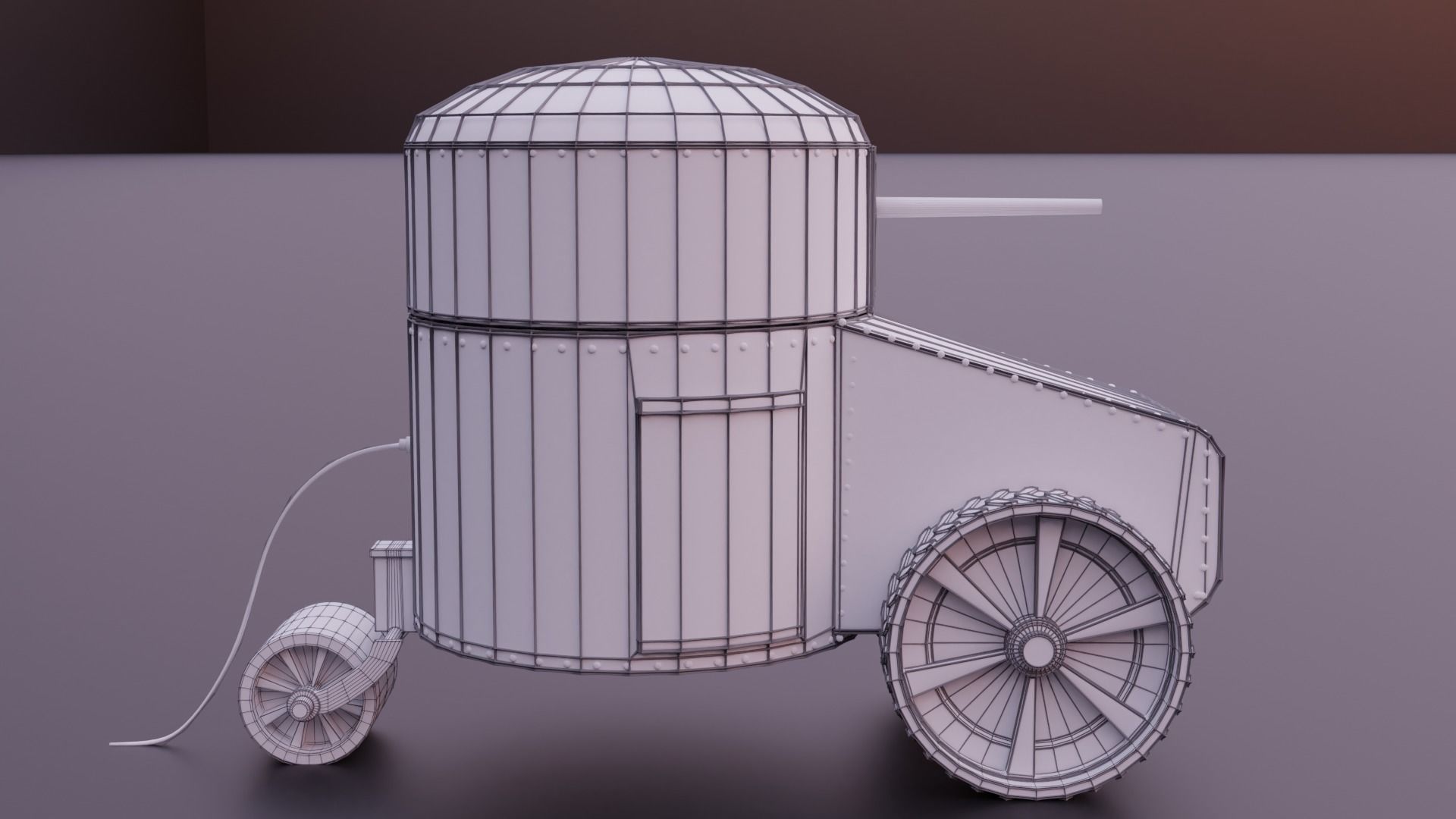 Aubriot Gabet WW1 Tank 3D print model_7