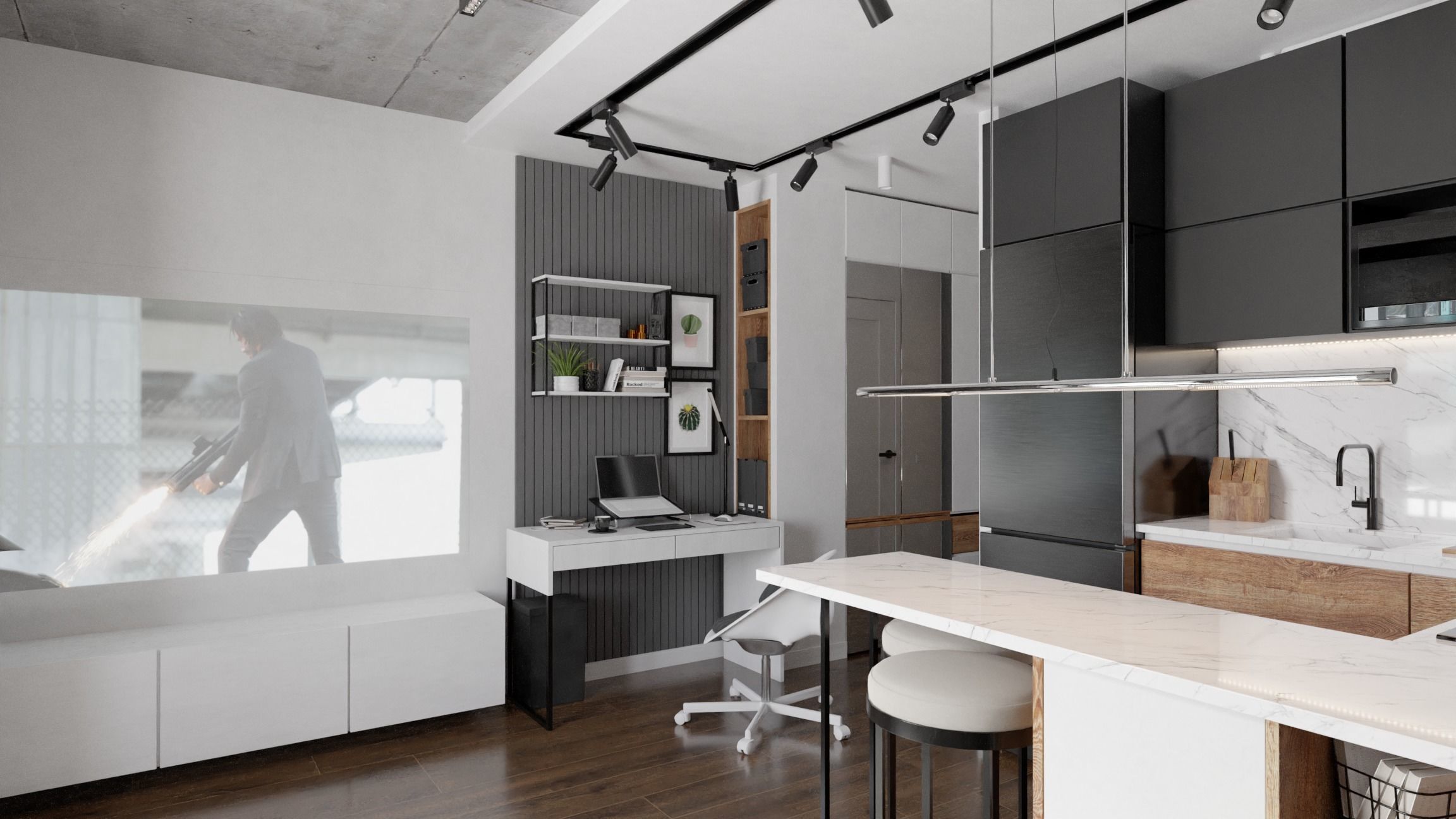 Layout Interior 26 sqm 3D model_8