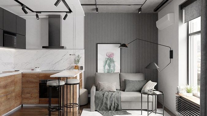 Layout Interior 26 sqm 3D model
