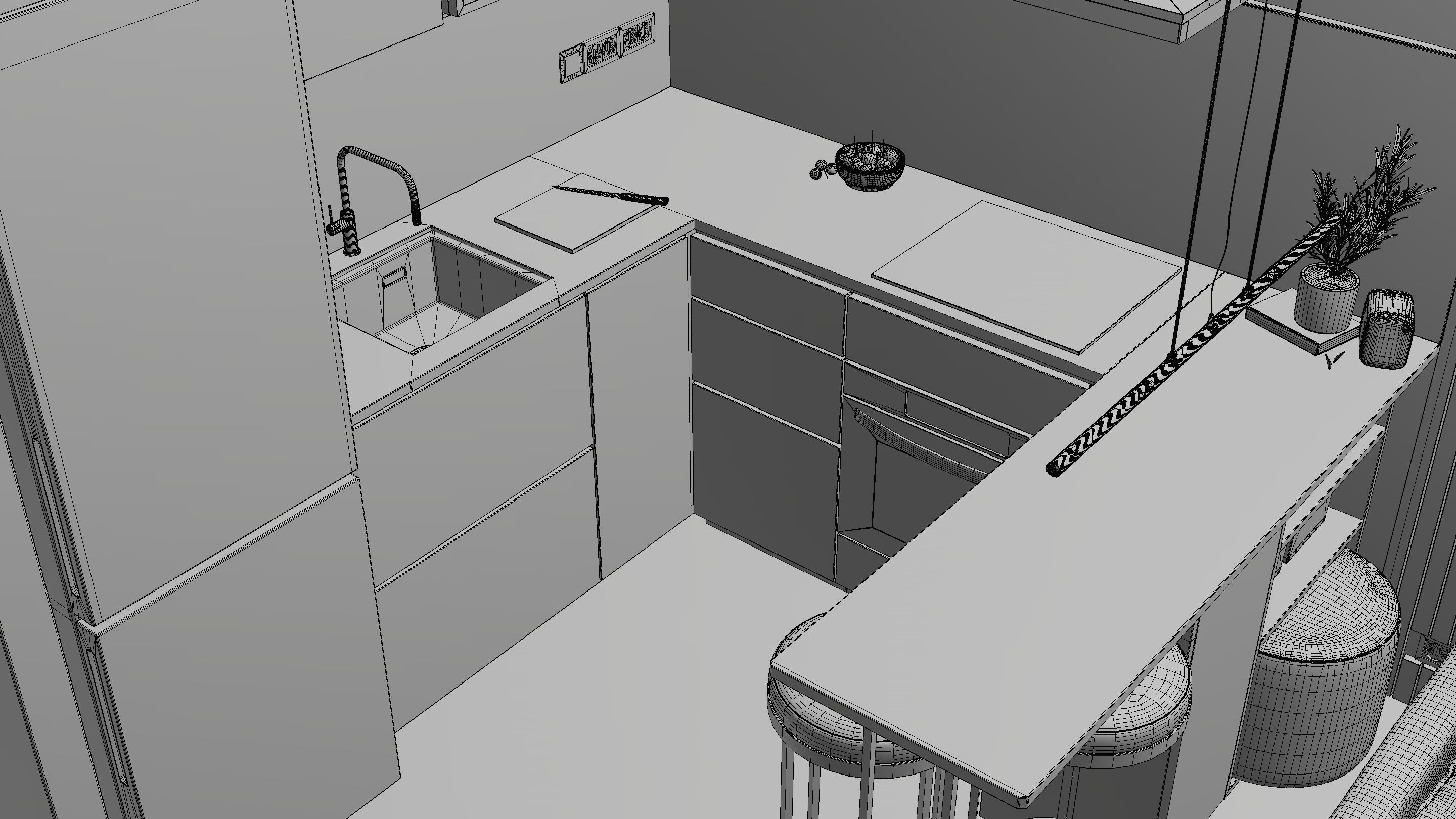 Layout Interior 26 sqm 3D model_15
