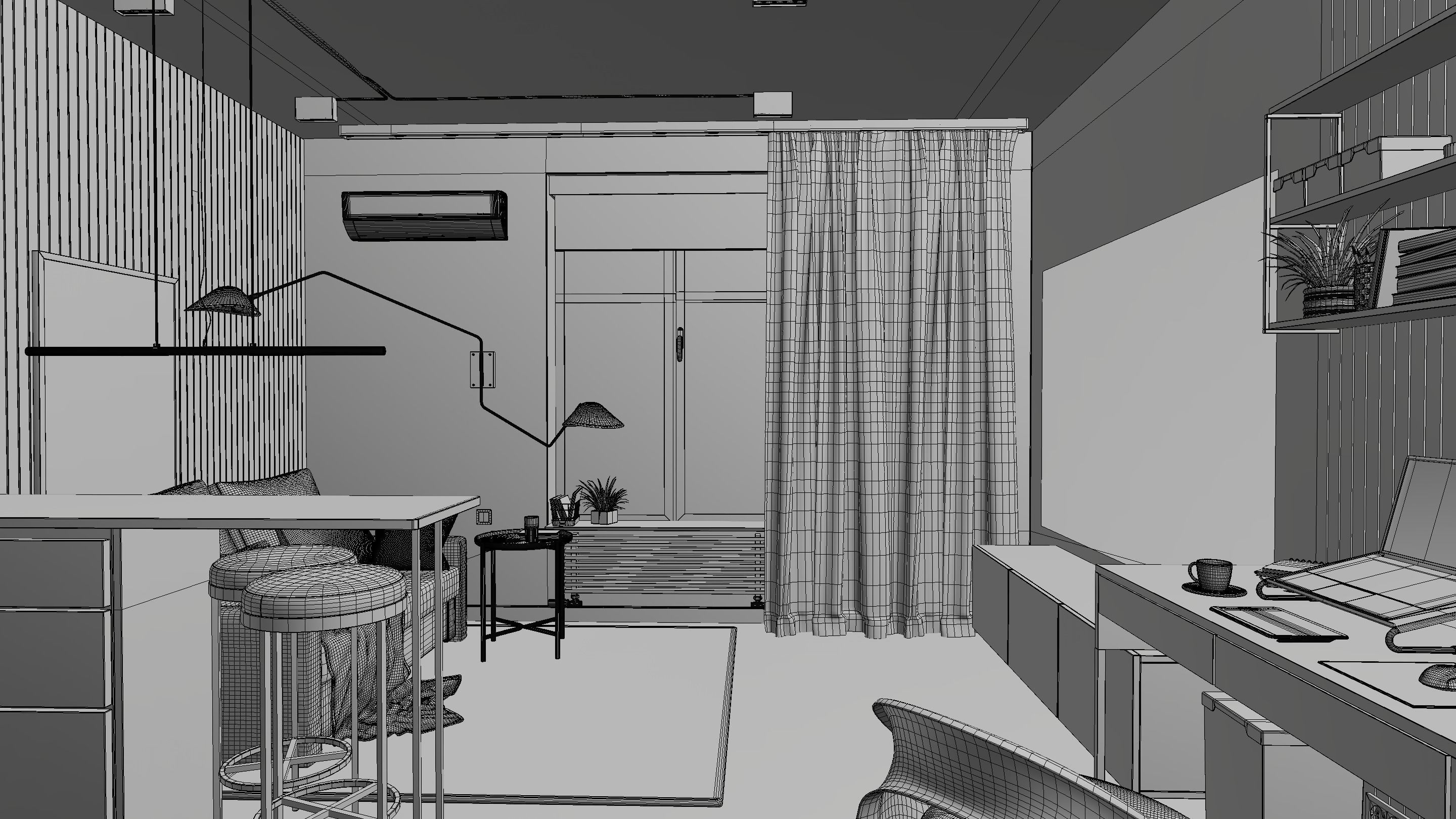 Layout Interior 26 sqm 3D model_27