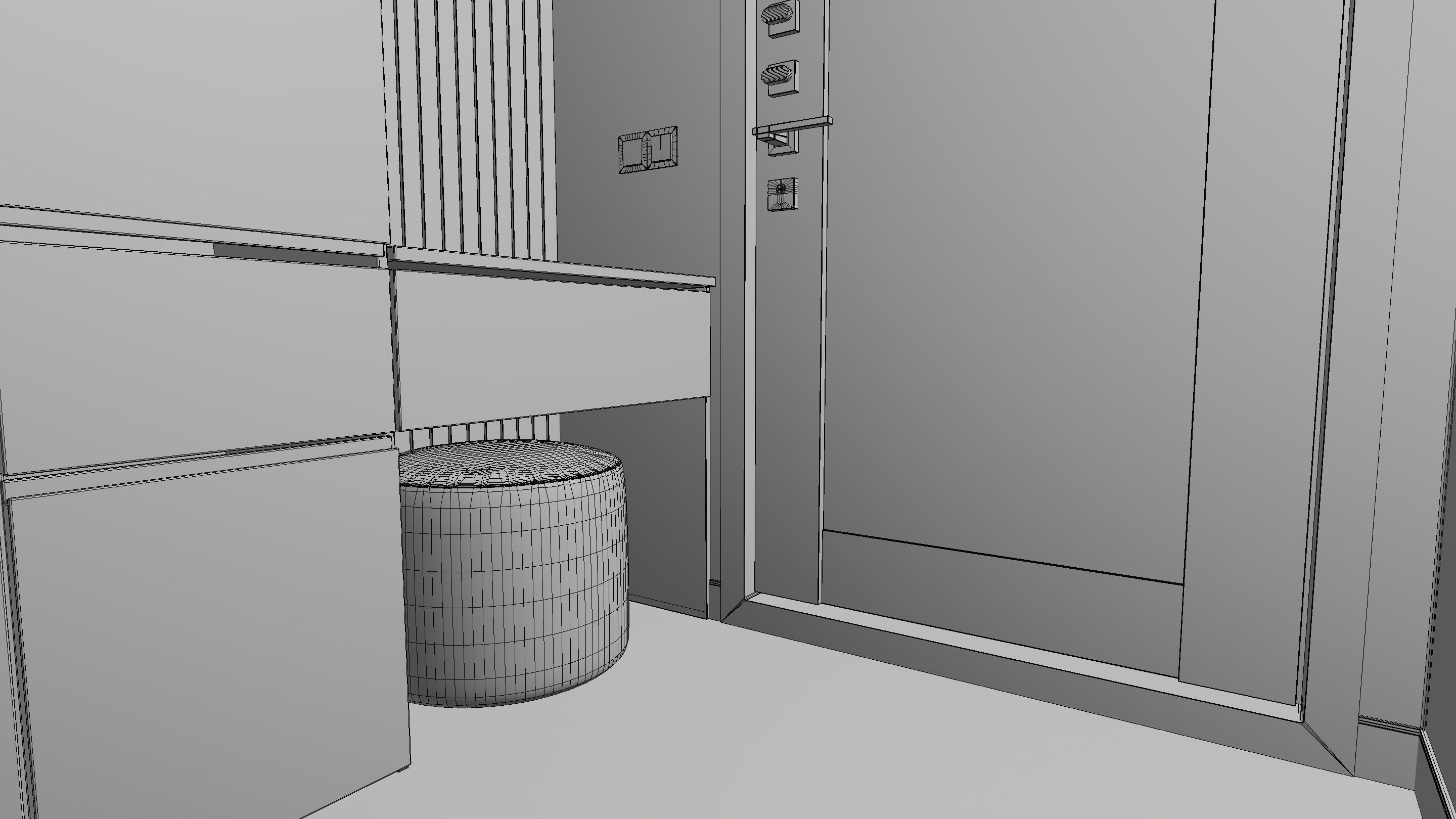 Layout Interior 26 sqm 3D model_36