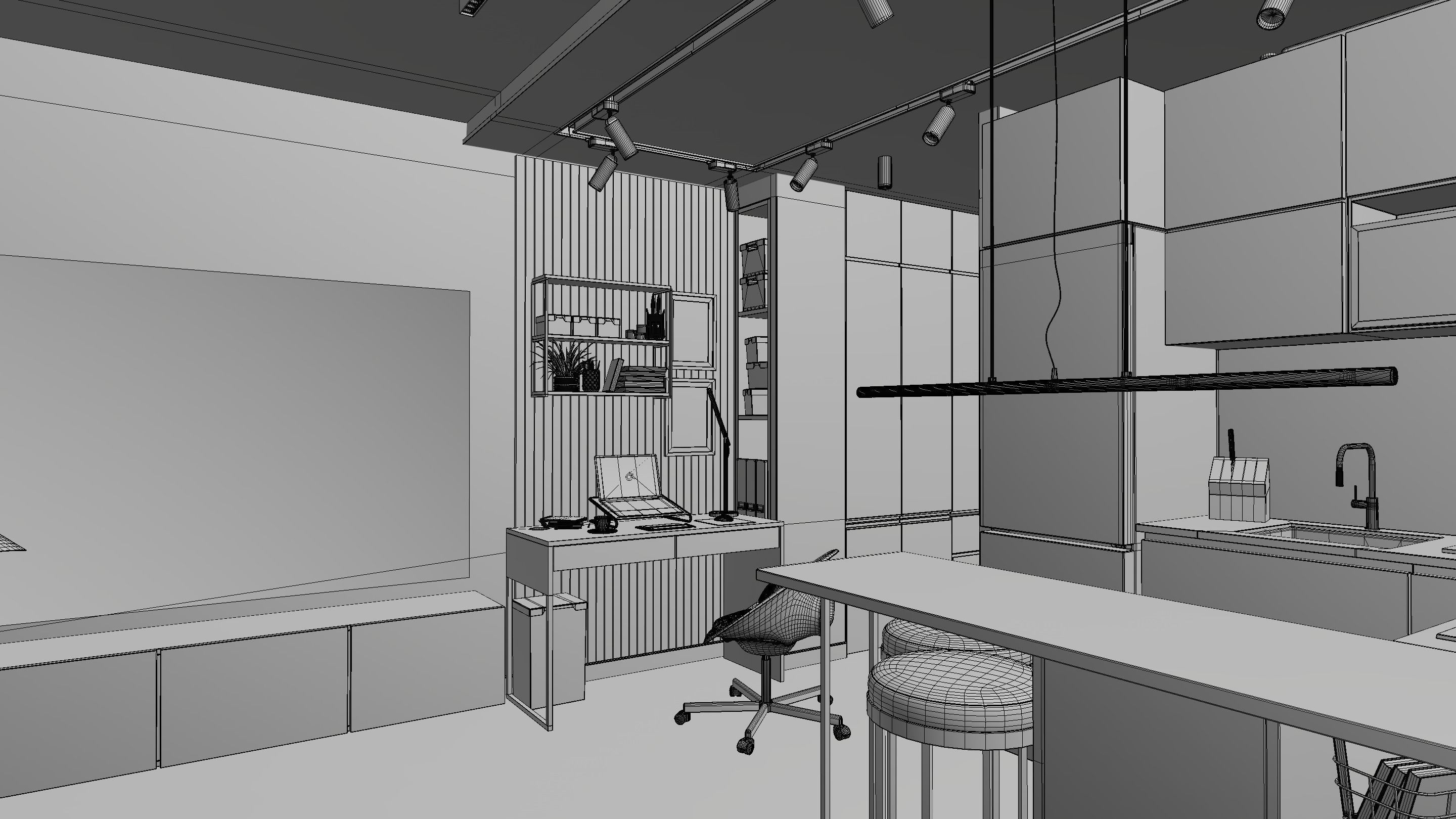 Layout Interior 26 sqm 3D model_21
