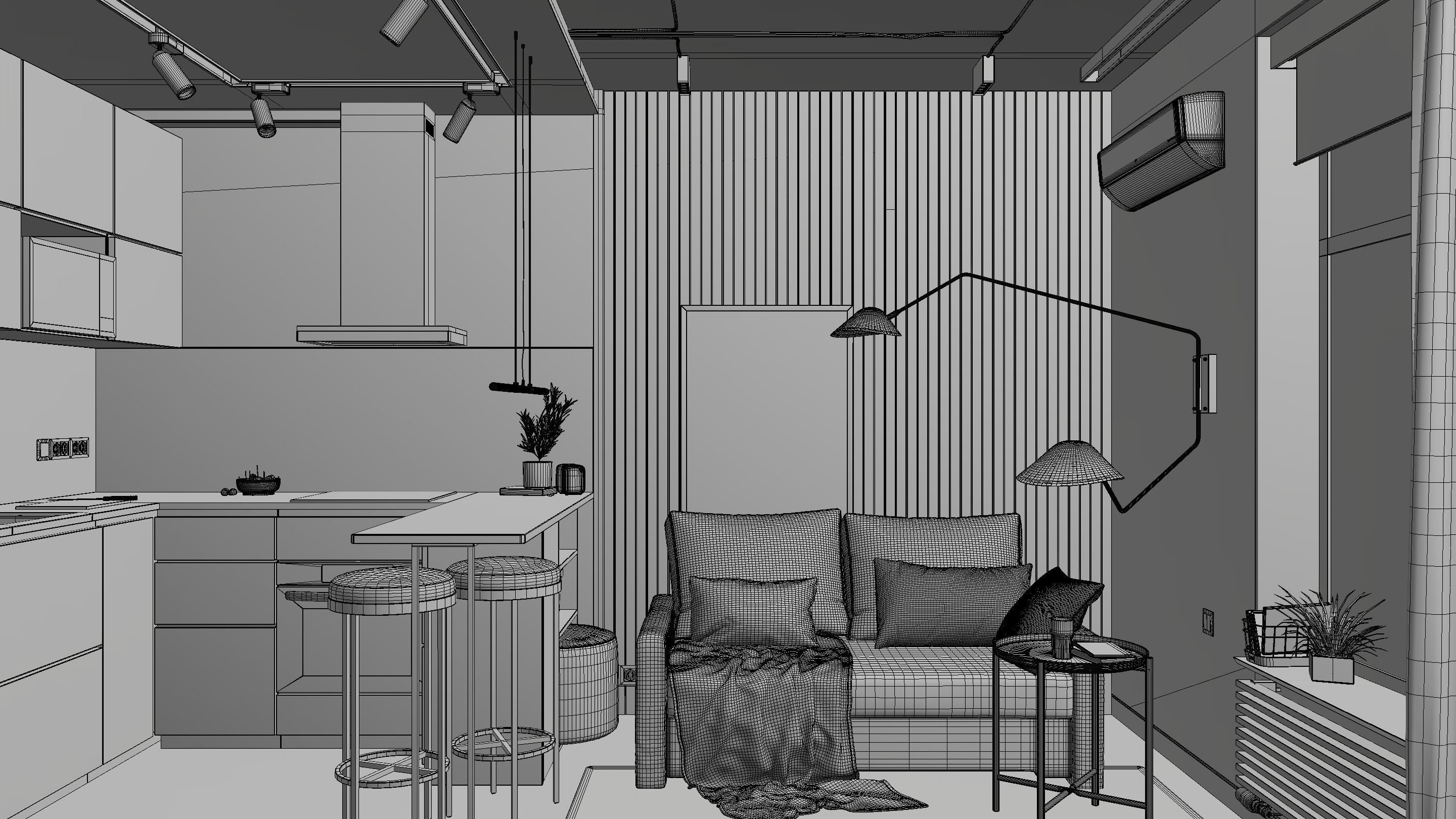 Layout Interior 26 sqm 3D model_13