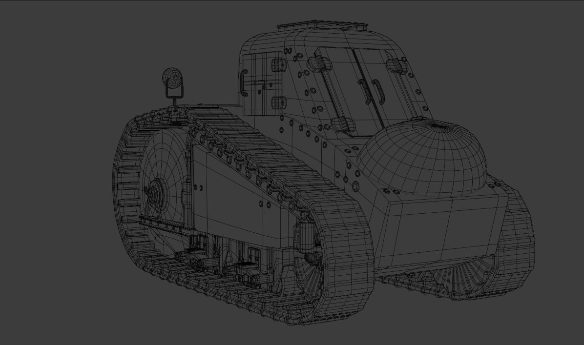 Peugeot  WW1 Tank 3D print model_11