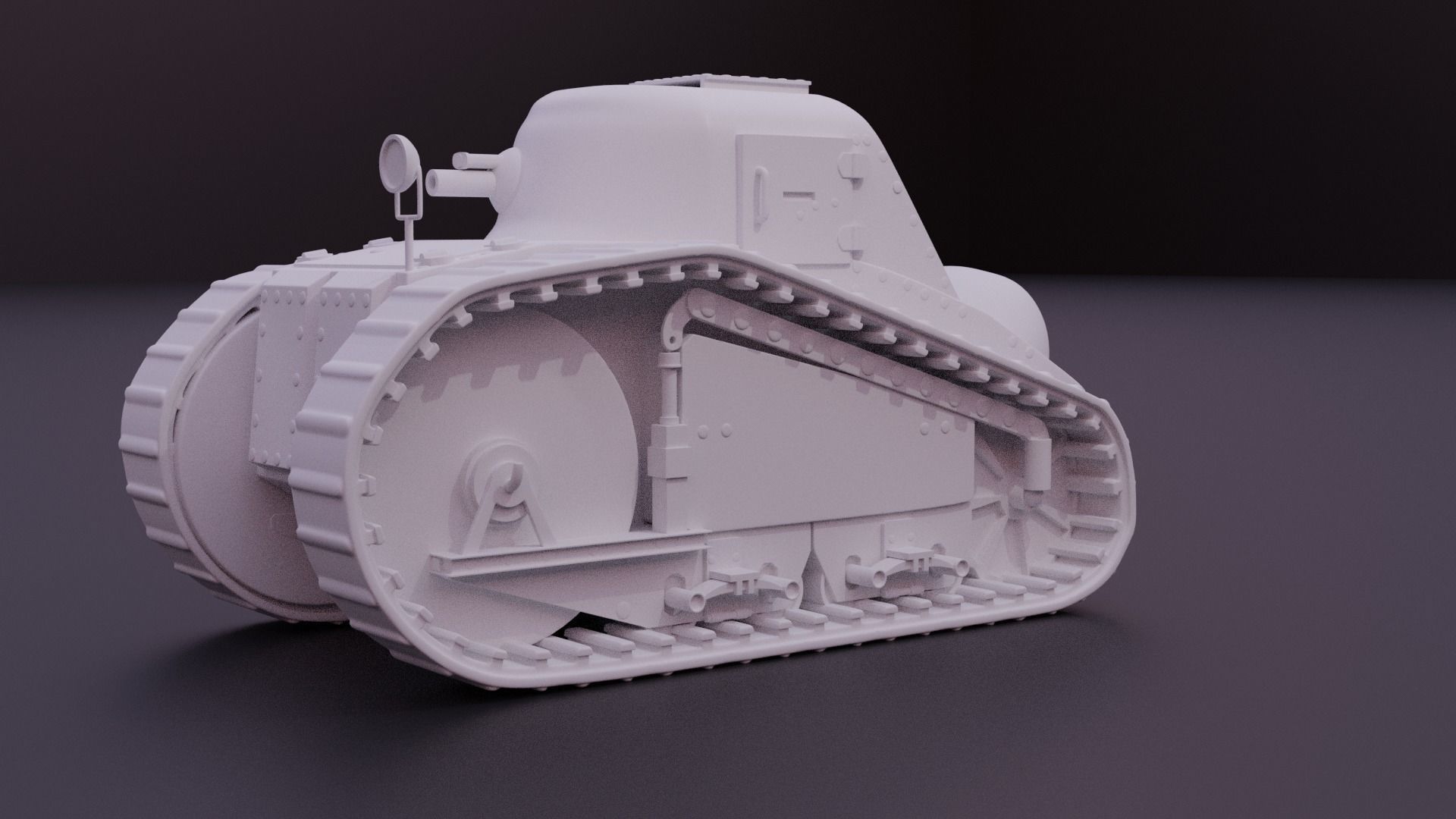 Peugeot  WW1 Tank 3D print model_3