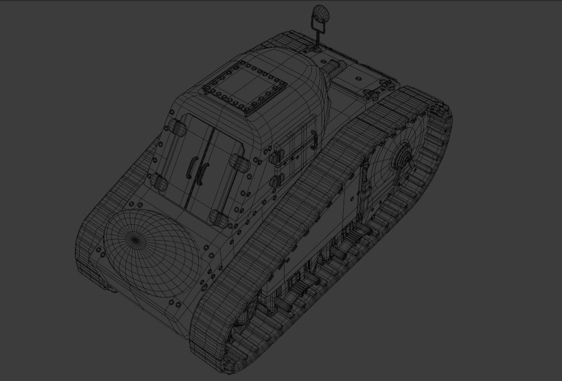 Peugeot  WW1 Tank 3D print model_14