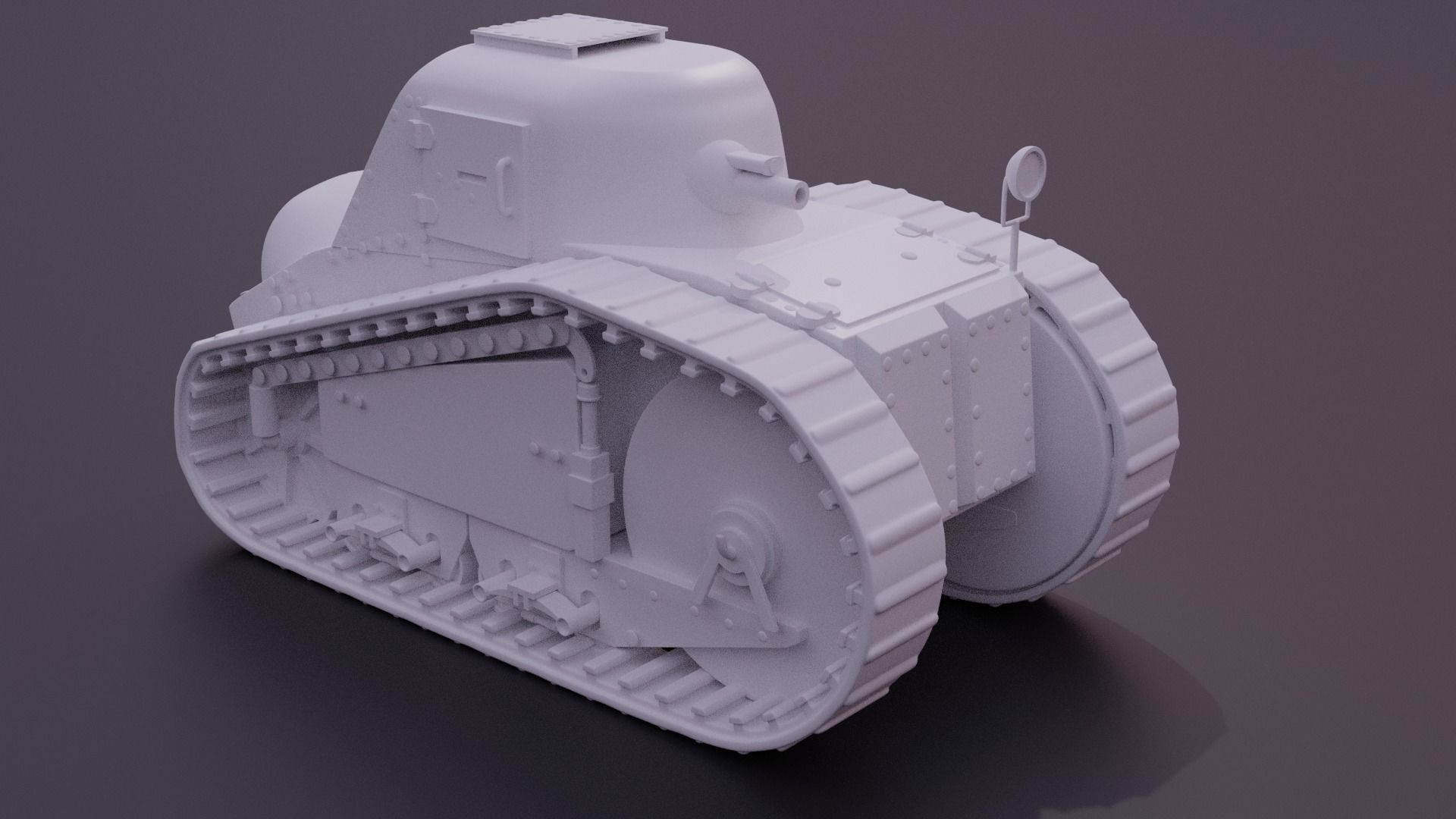 Peugeot  WW1 Tank 3D print model_1