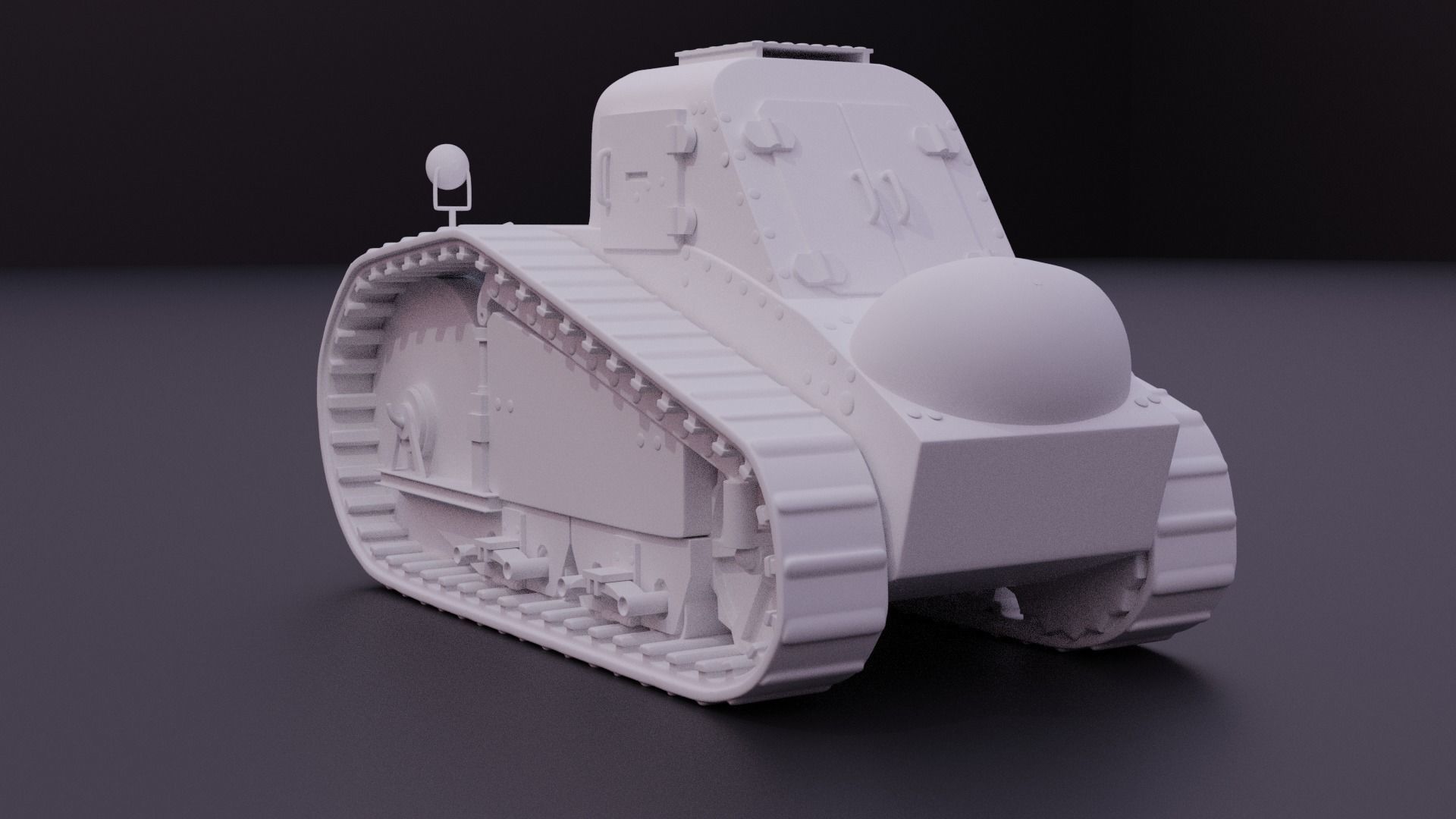 Peugeot  WW1 Tank 3D print model_4
