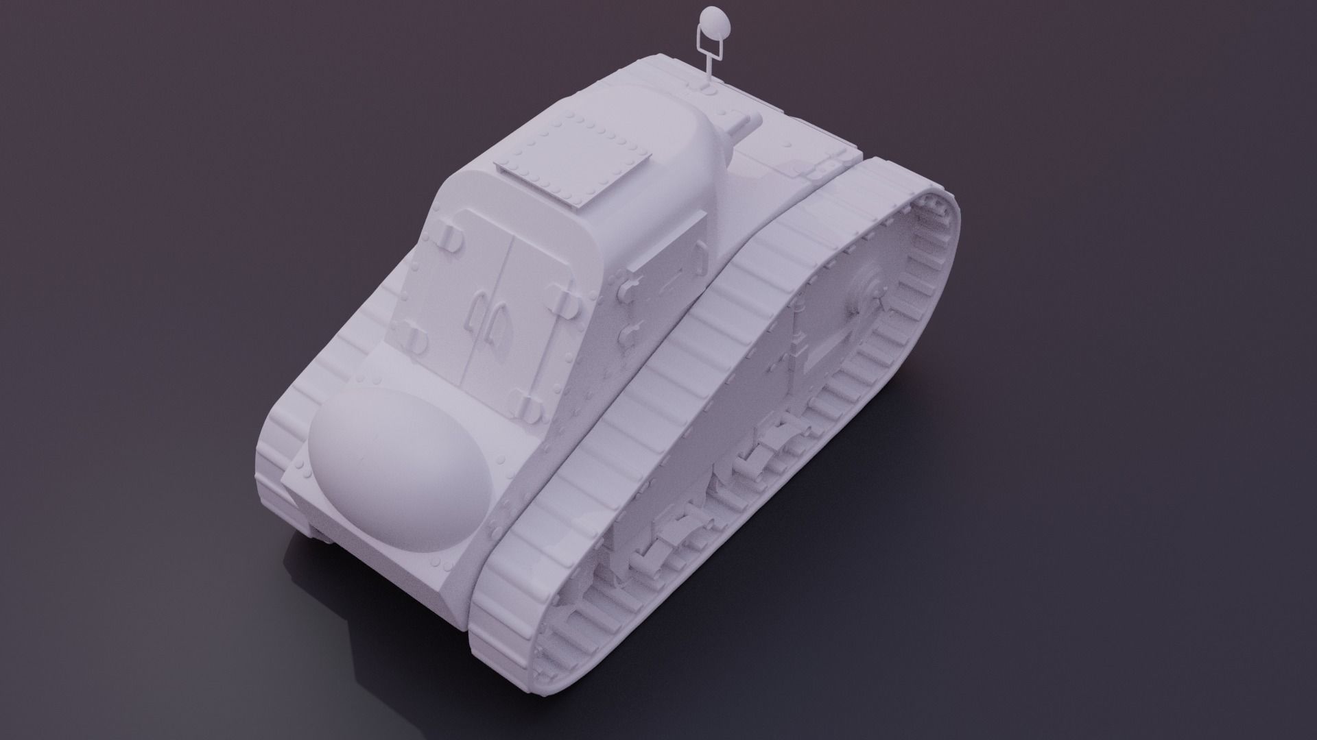 Peugeot  WW1 Tank 3D print model_7