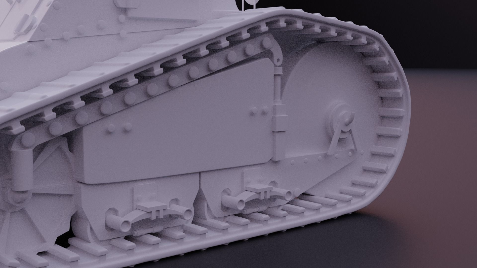Peugeot  WW1 Tank 3D print model_6