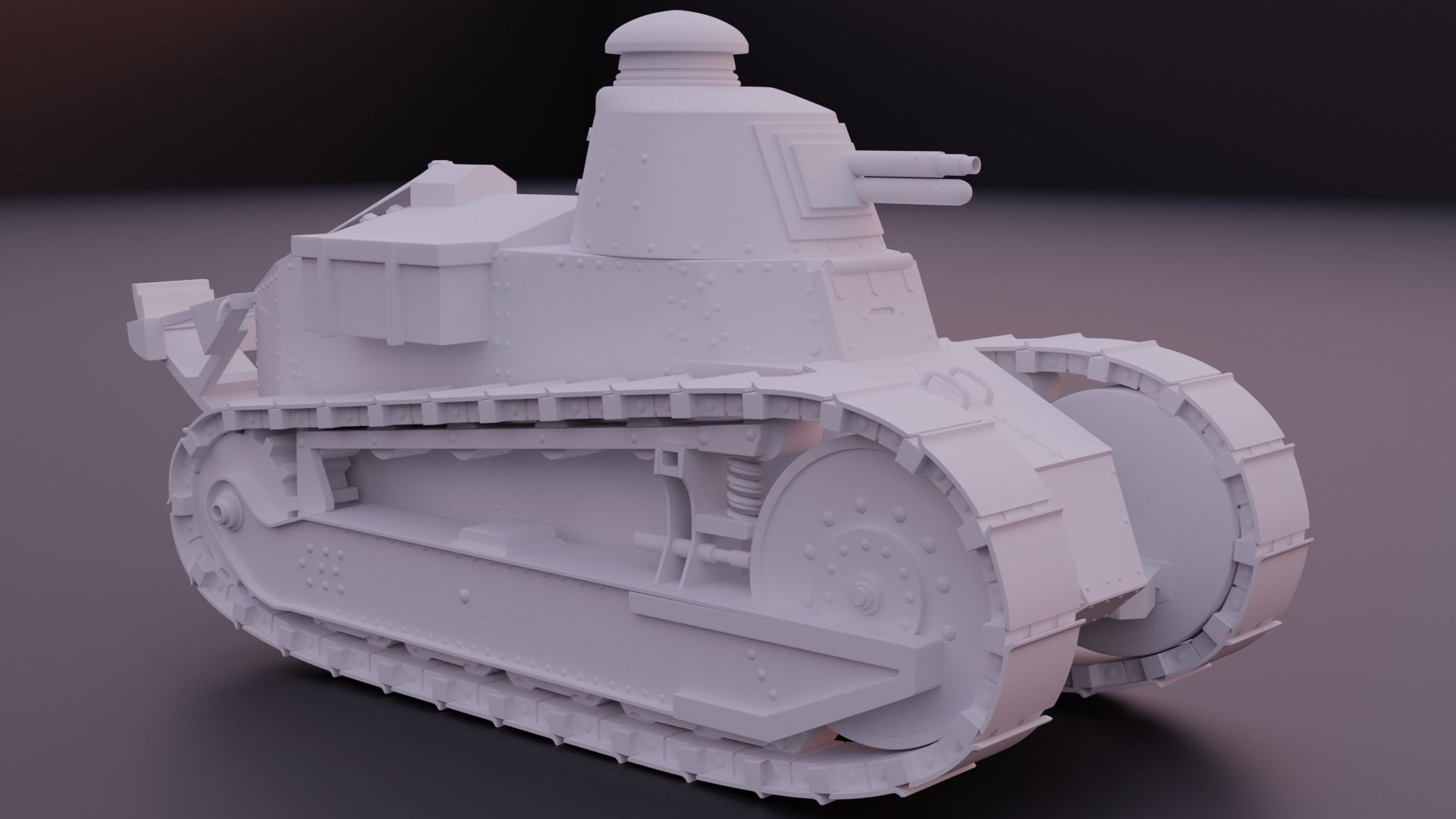 Renault Ft WW1 Tank Free 3D print model_1