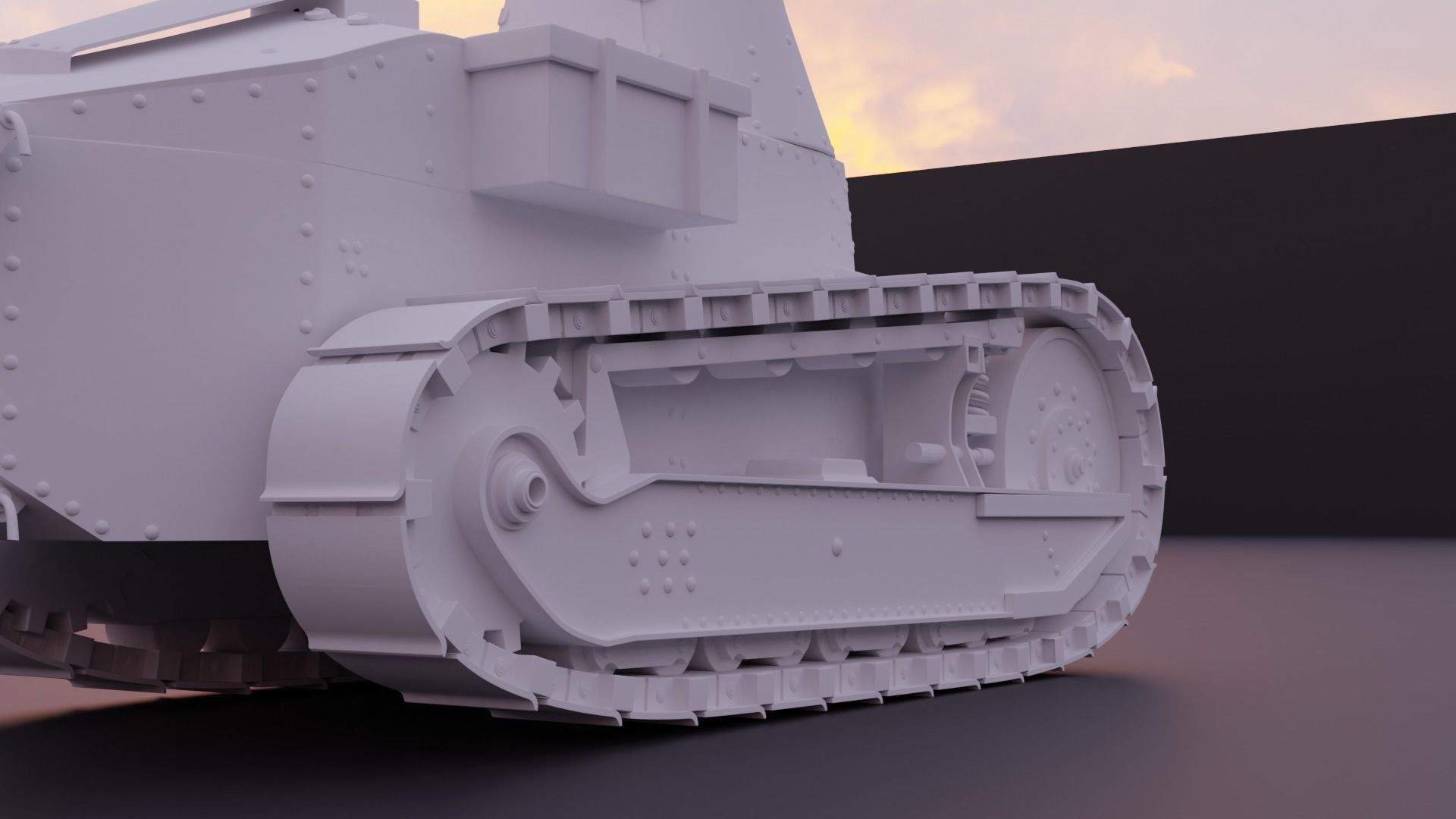 Renault Ft WW1 Tank Free 3D print model_7