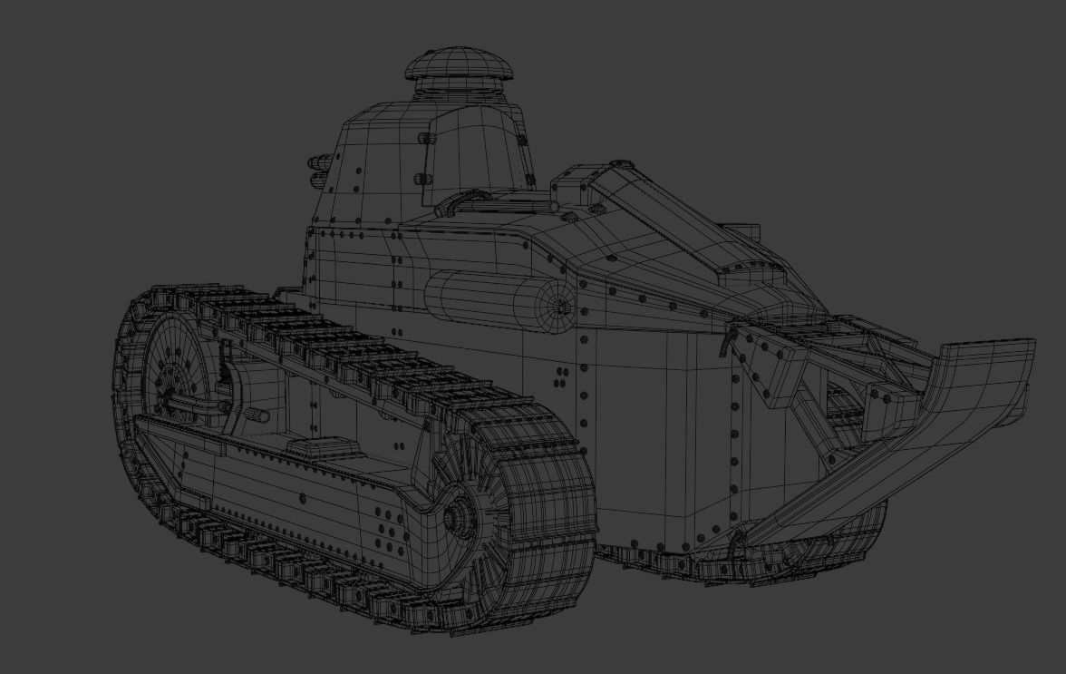 Renault Ft WW1 Tank Free 3D print model_11