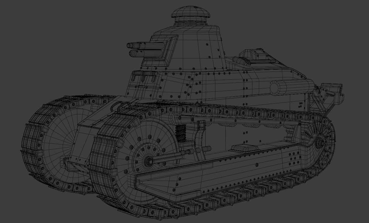 Renault Ft WW1 Tank Free 3D print model_10