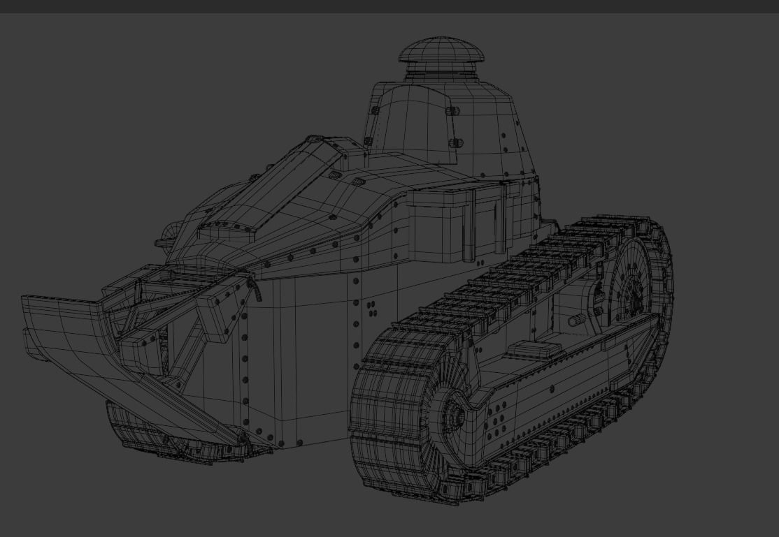 Renault Ft WW1 Tank Free 3D print model_12