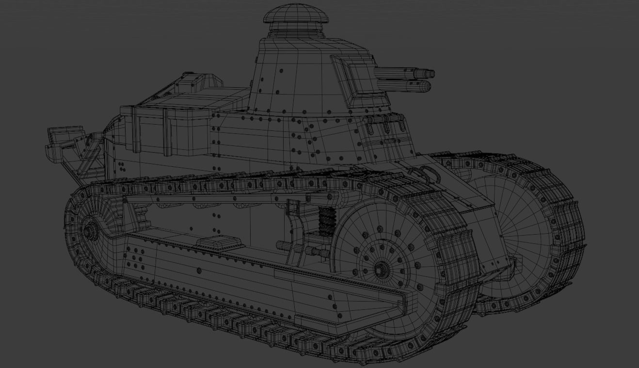 Renault Ft WW1 Tank Free 3D print model_8