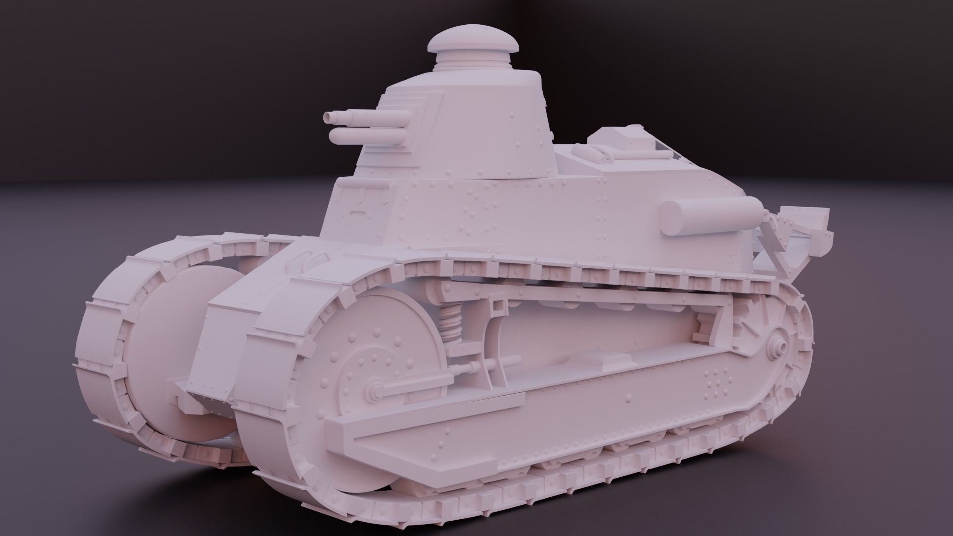 Renault Ft WW1 Tank Free 3D print model_3