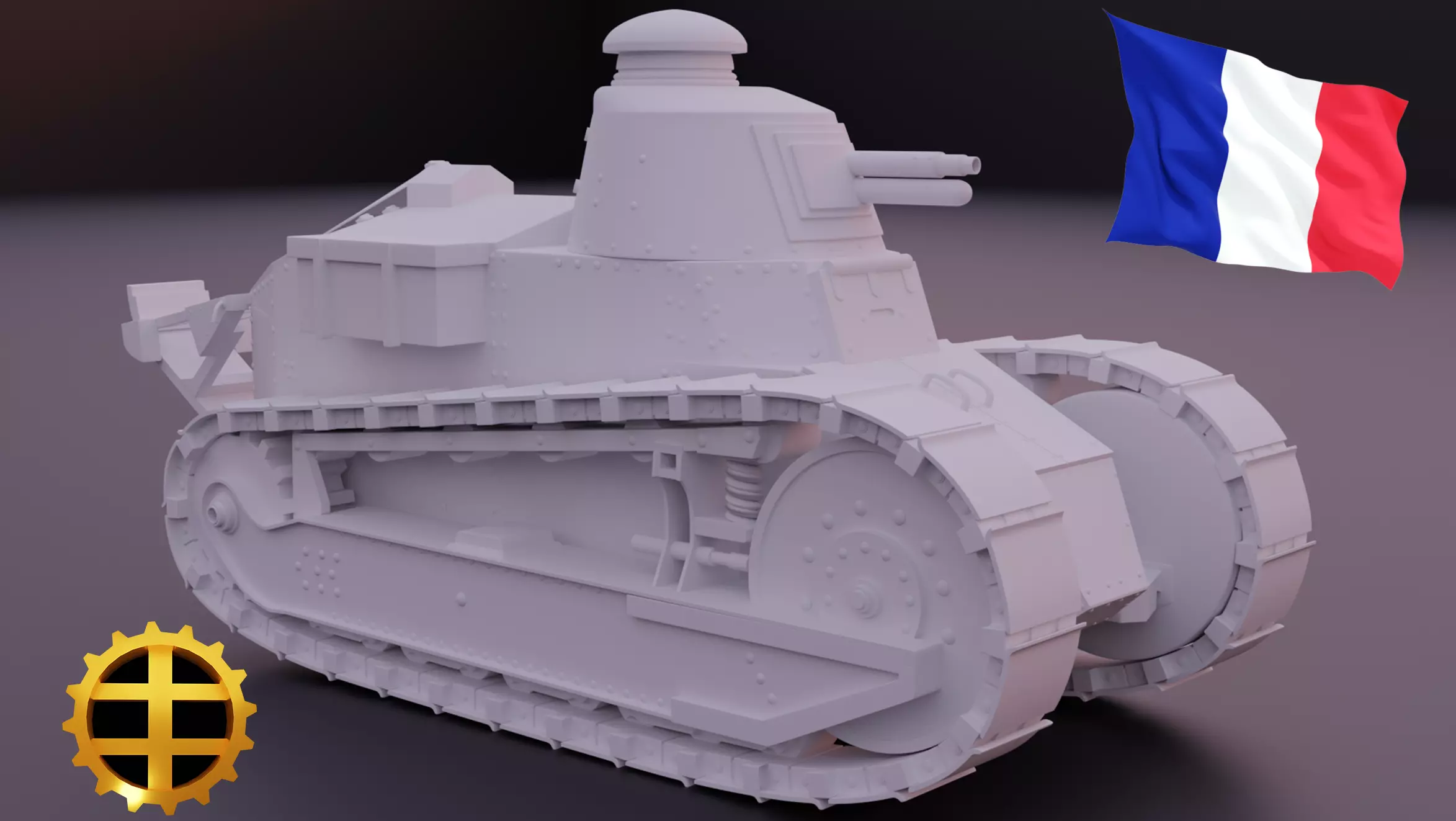 Renault Ft WW1 Tank Free 3D print model_0