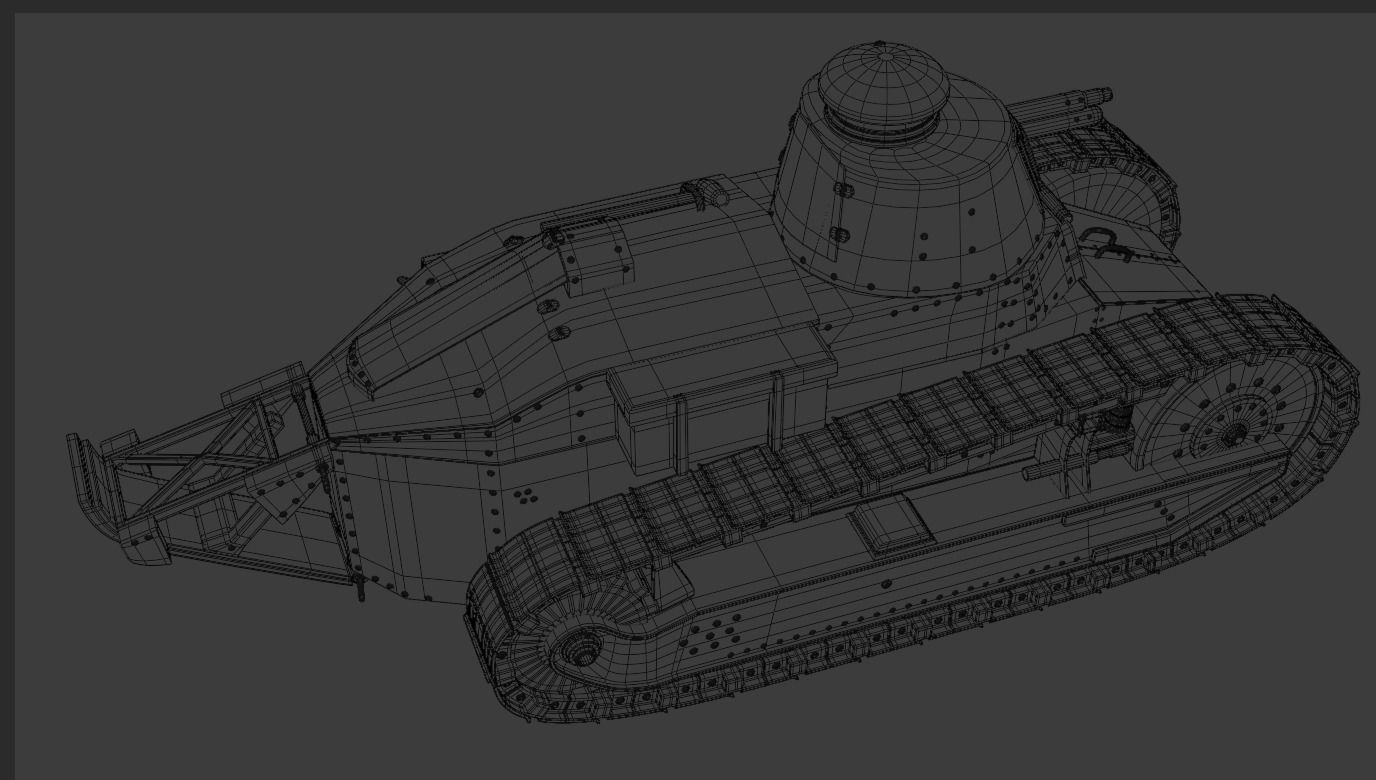 Renault Ft WW1 Tank Free 3D print model_13