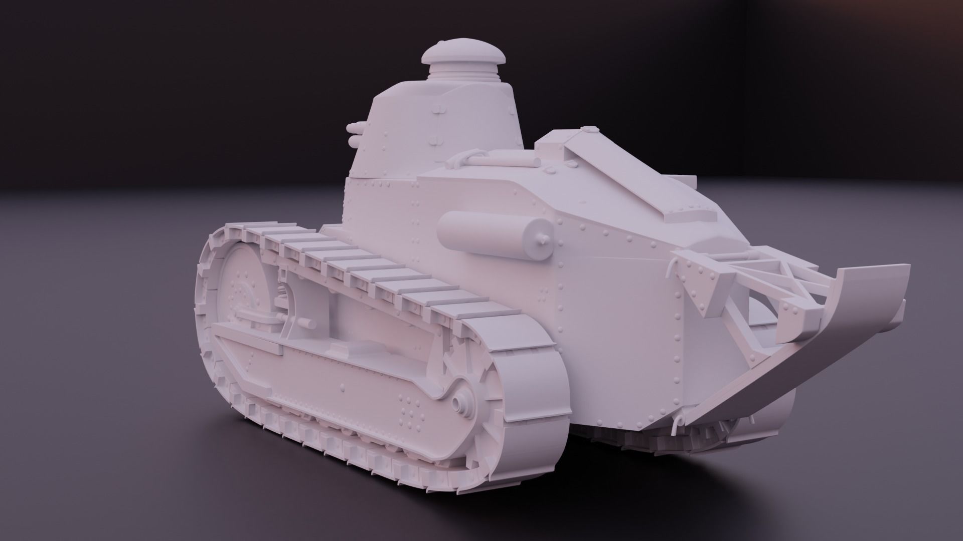 Renault Ft WW1 Tank Free 3D print model_4