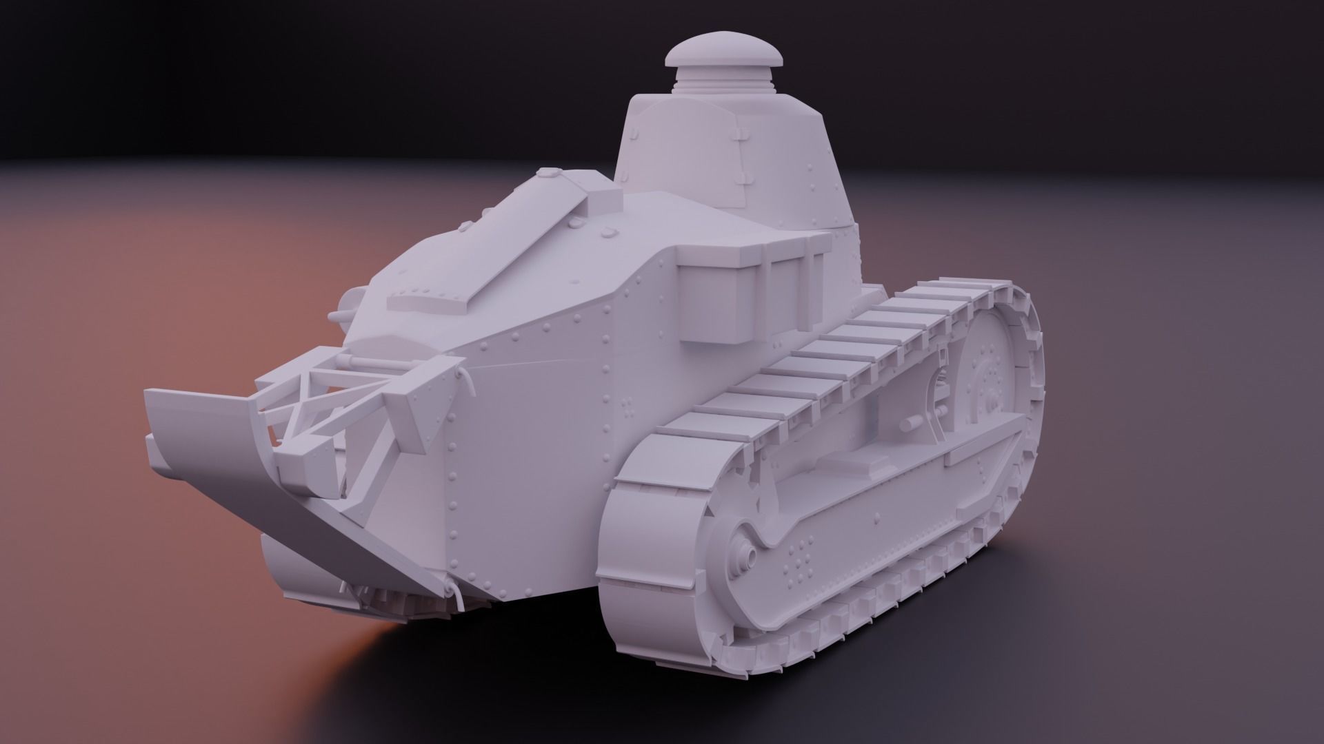 Renault Ft WW1 Tank Free 3D print model_5