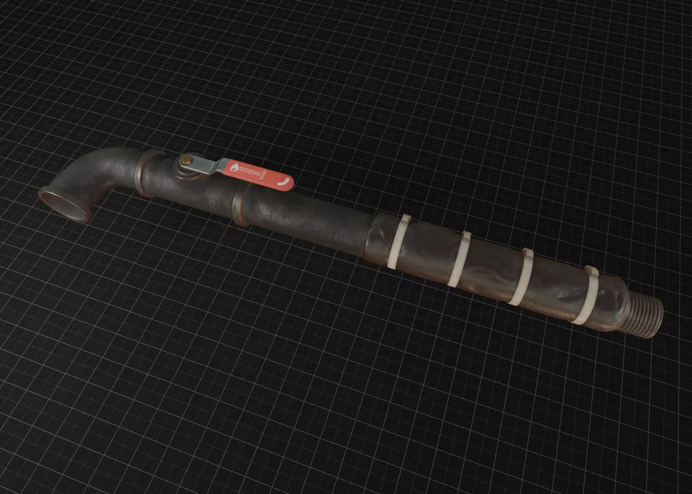 Pipe Mele Weapon Low-poly 3D model_0