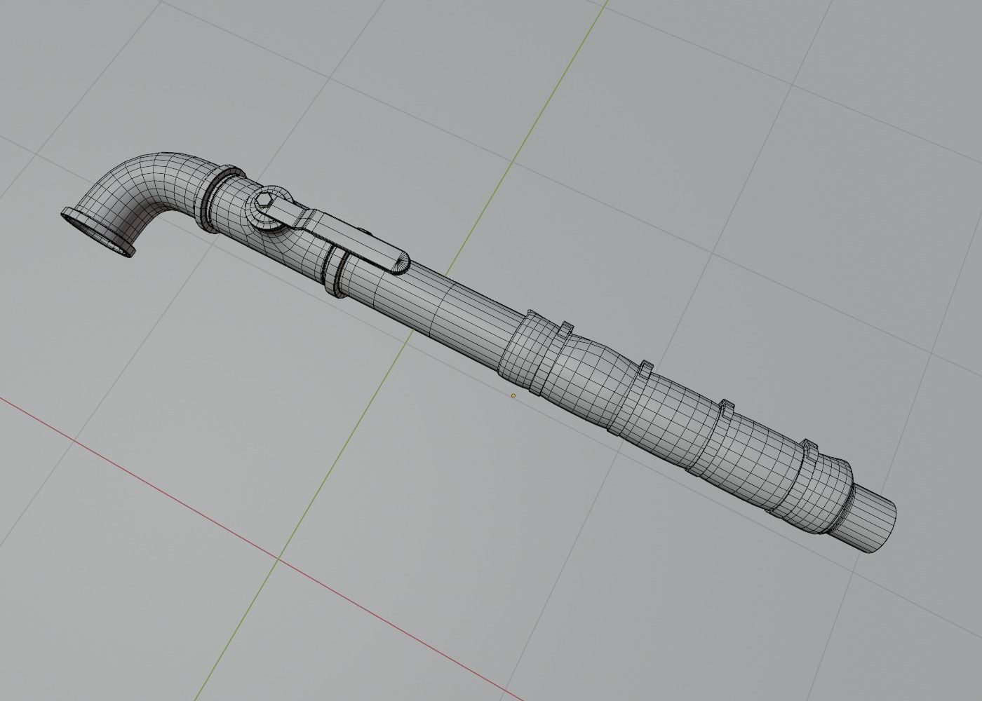 Pipe Mele Weapon Low-poly 3D model_5