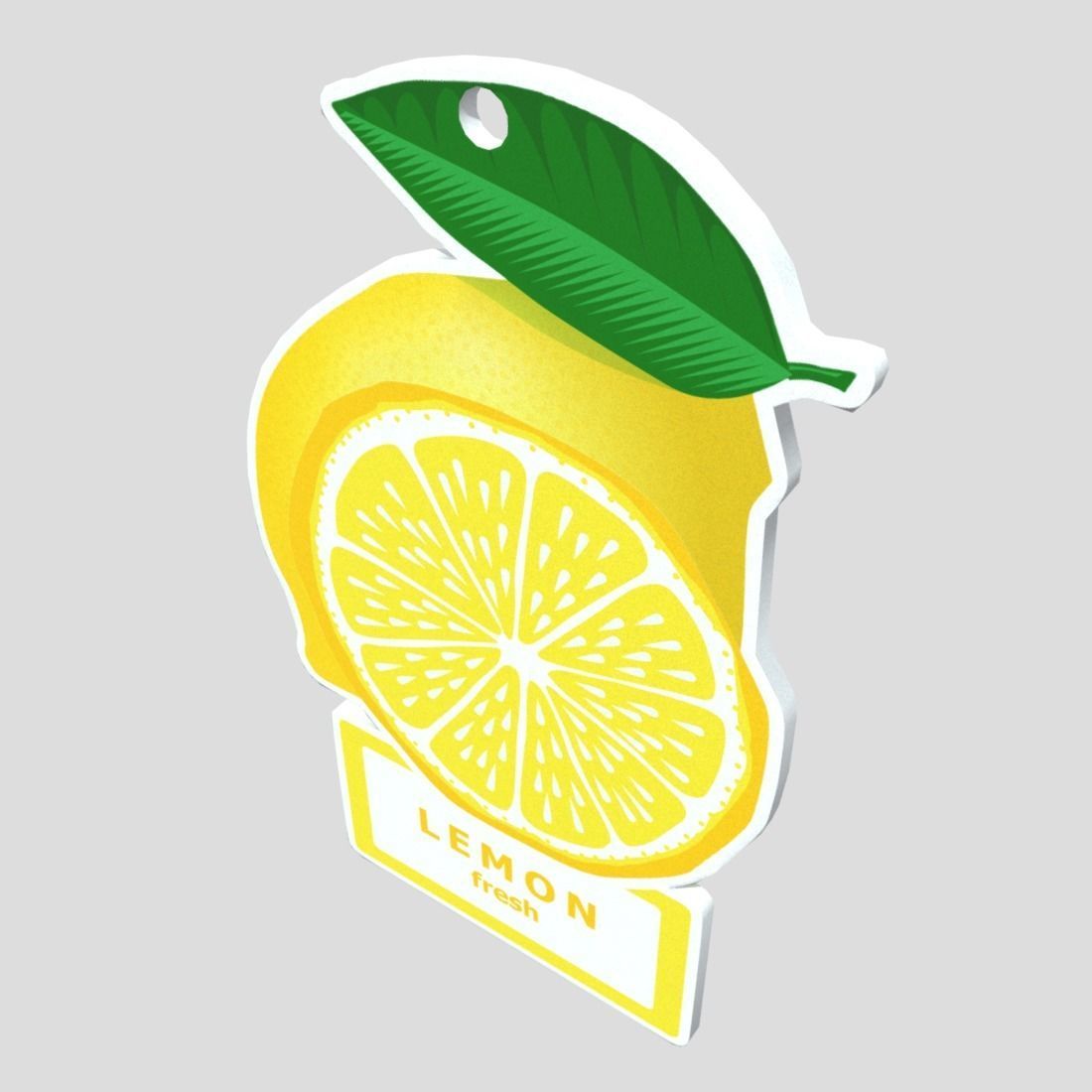 Air Freshener Lemon Low-poly 3D model_5