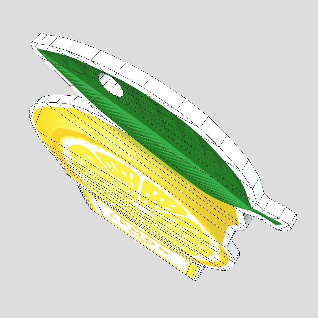 Air Freshener Lemon Low-poly 3D model_8