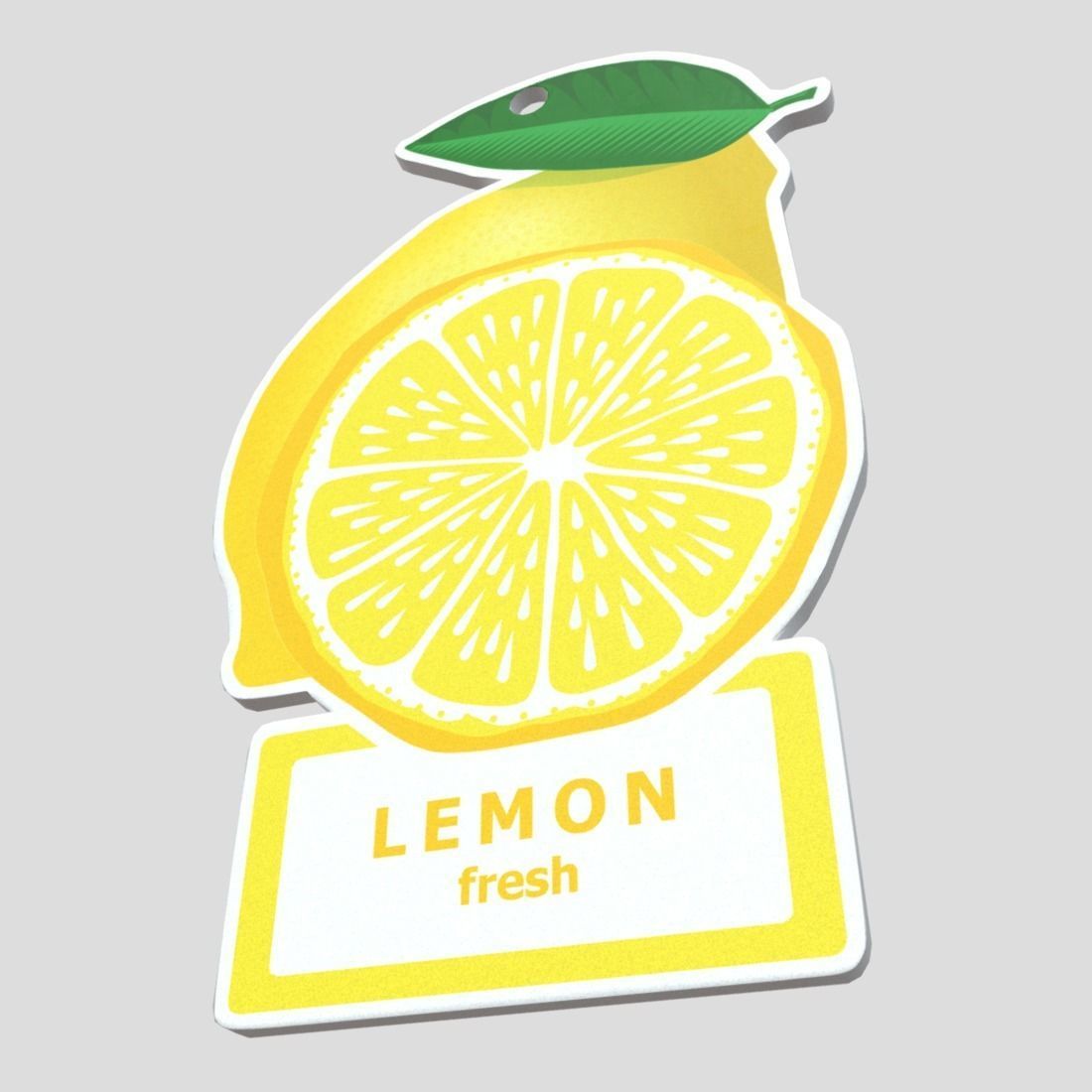 Air Freshener Lemon Low-poly 3D model_11