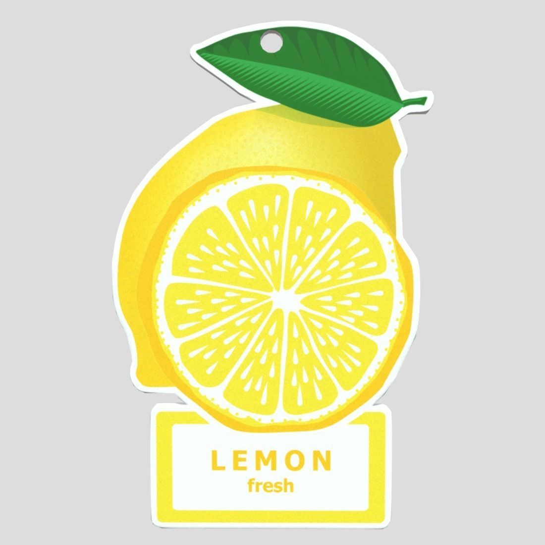 Air Freshener Lemon Low-poly 3D model_3