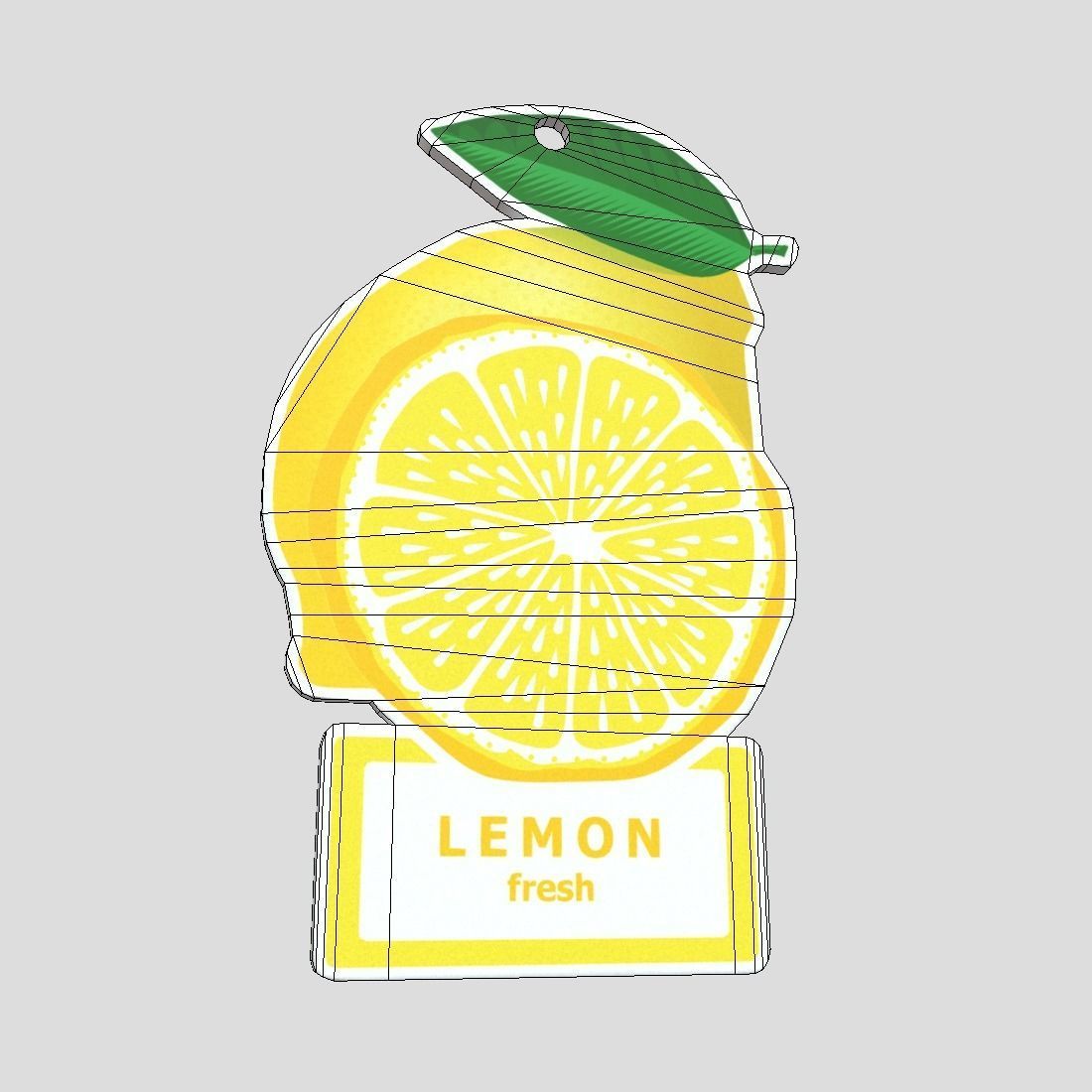 Air Freshener Lemon Low-poly 3D model_2