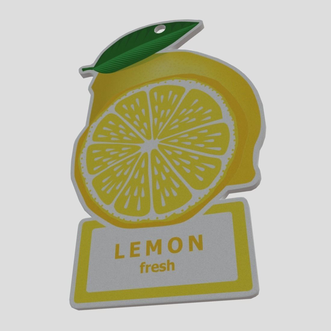 Air Freshener Lemon Low-poly 3D model_9