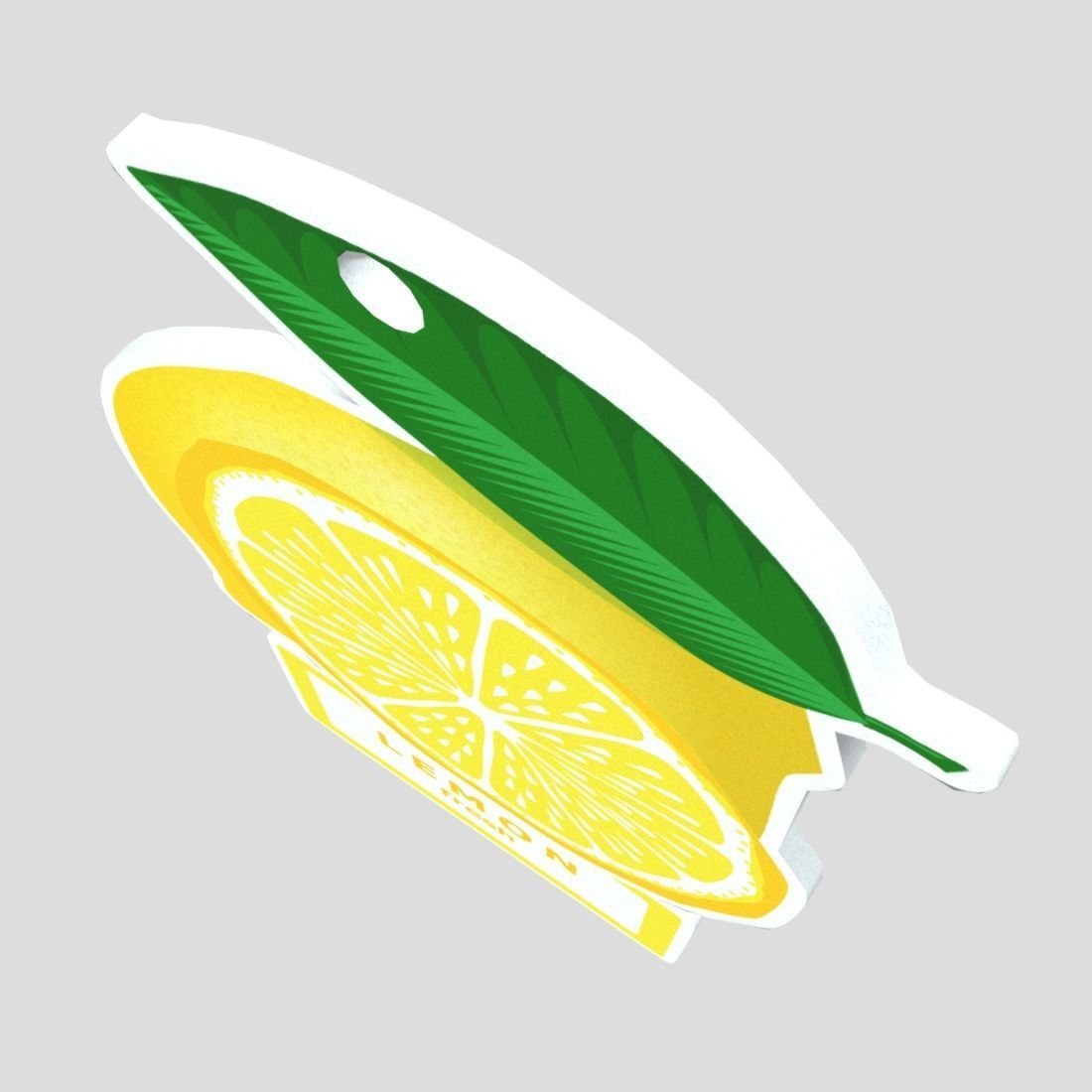 Air Freshener Lemon Low-poly 3D model_7