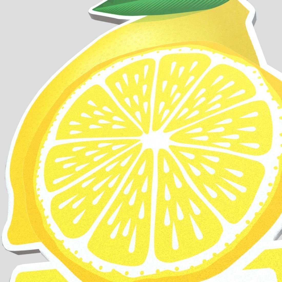 Air Freshener Lemon Low-poly 3D model_13