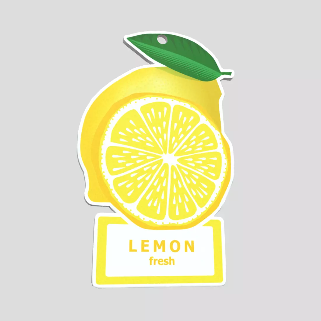 Air Freshener Lemon Low-poly 3D model_0
