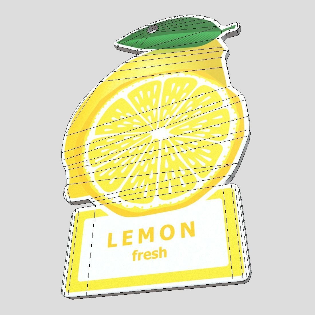 Air Freshener Lemon Low-poly 3D model_12