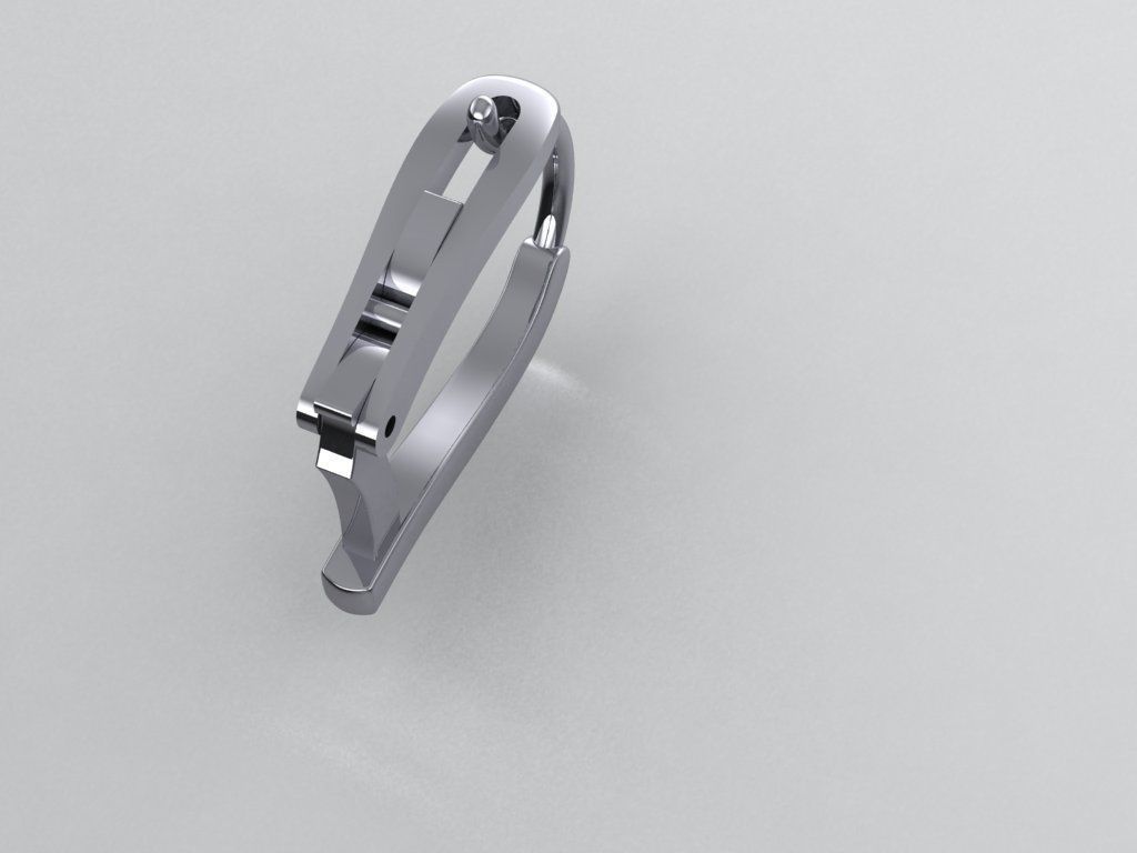 Lock for earrings 5 3D print model_3