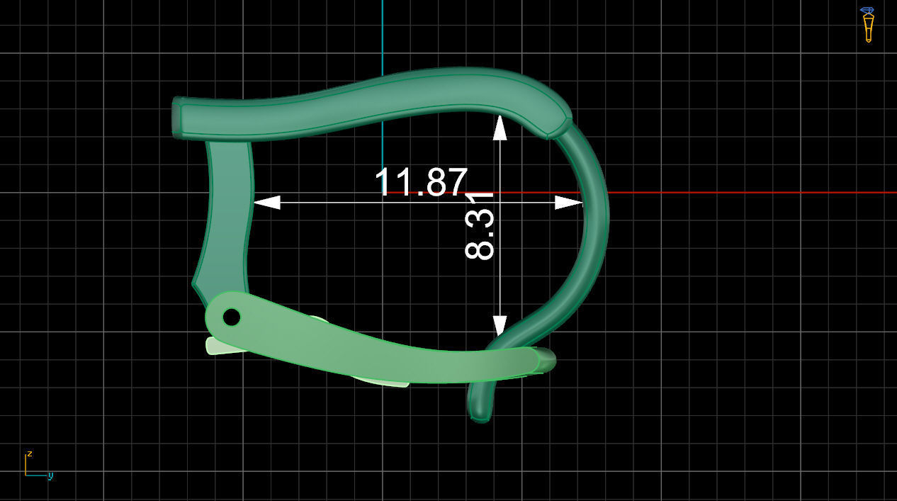 Lock for earrings 5 3D print model_4