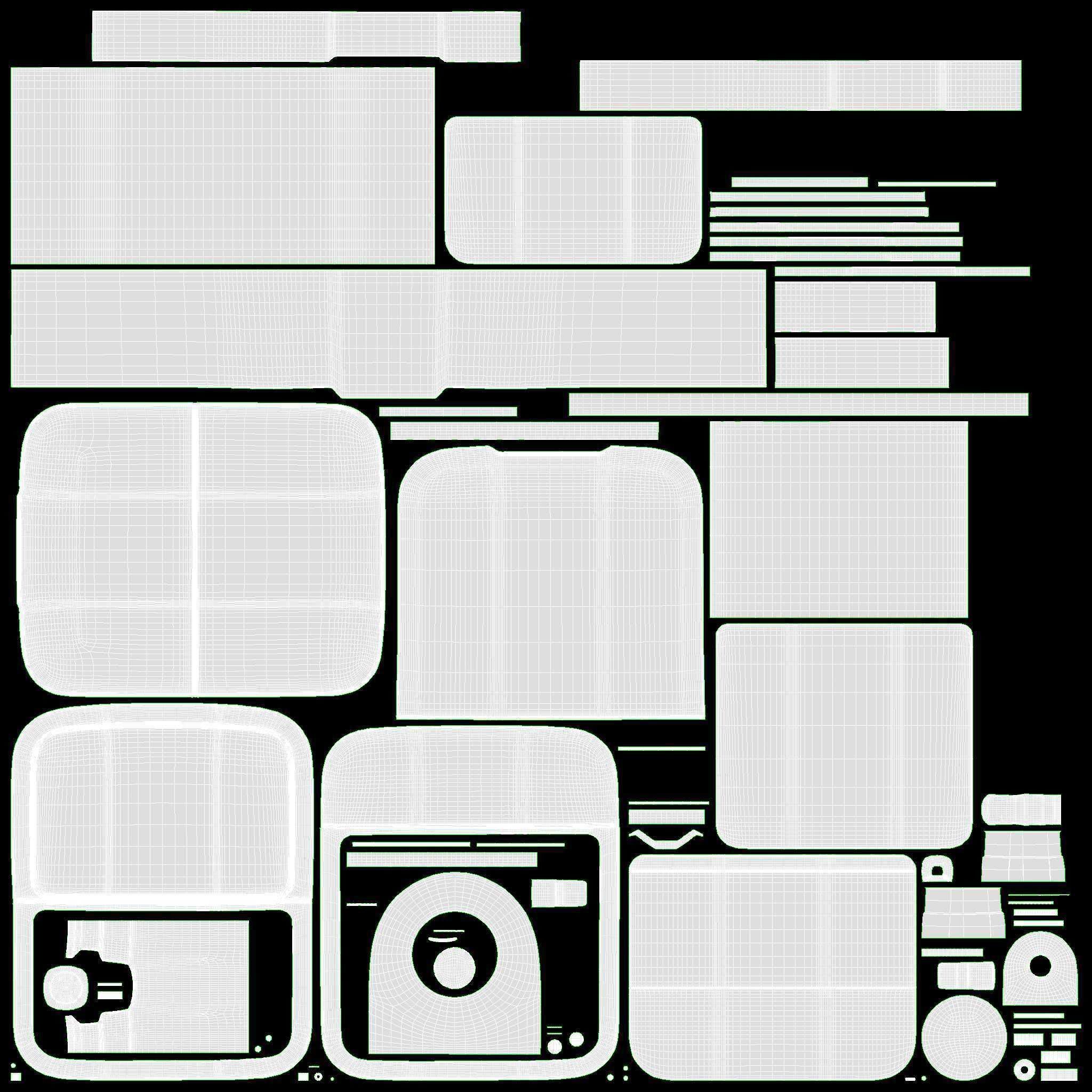Espresso coffee machine with two cups 3D model_15
