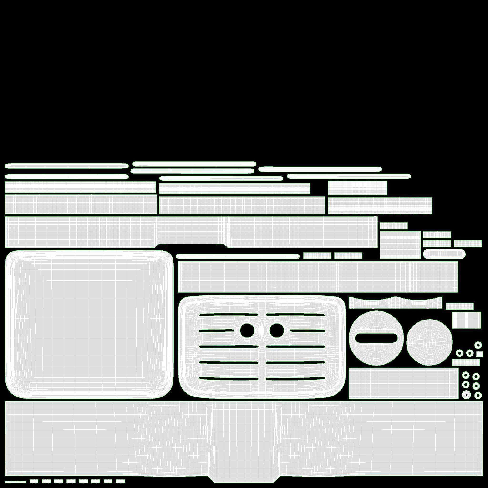 Espresso coffee machine with two cups 3D model_14