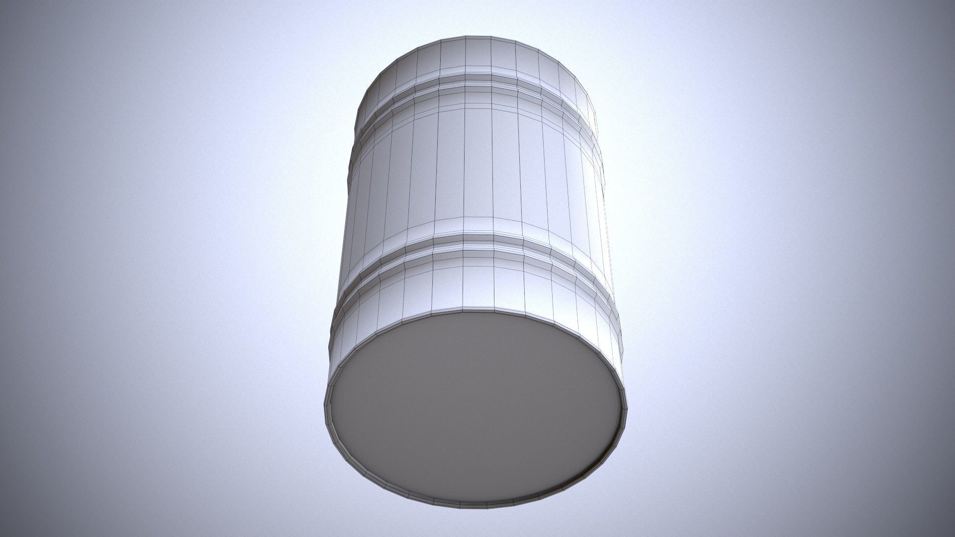 Damaged Barrel Low-poly 3D model_18