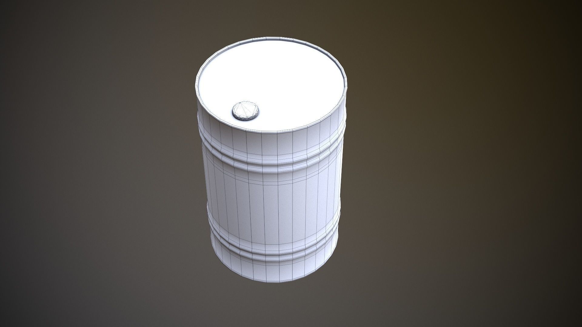 Damaged Barrel Low-poly 3D model_19