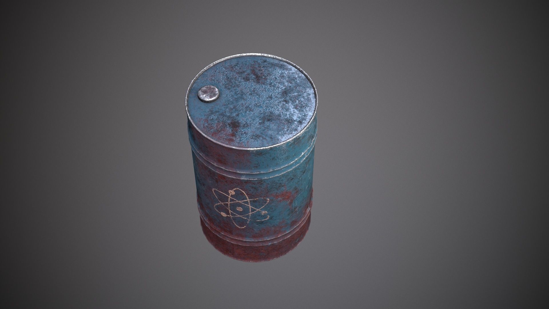 Damaged Barrel Low-poly 3D model_13