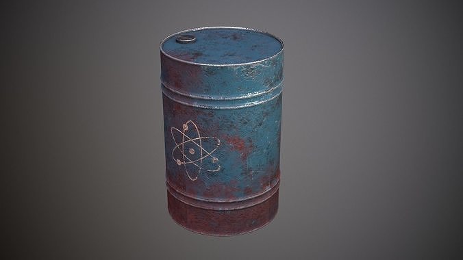 Damaged Barrel Low-poly 3D model