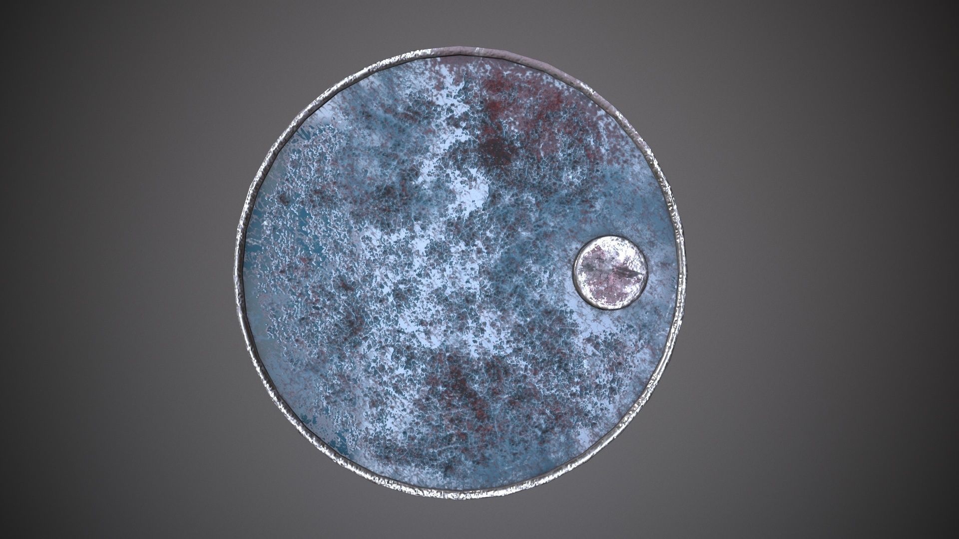 Damaged Barrel Low-poly 3D model_9