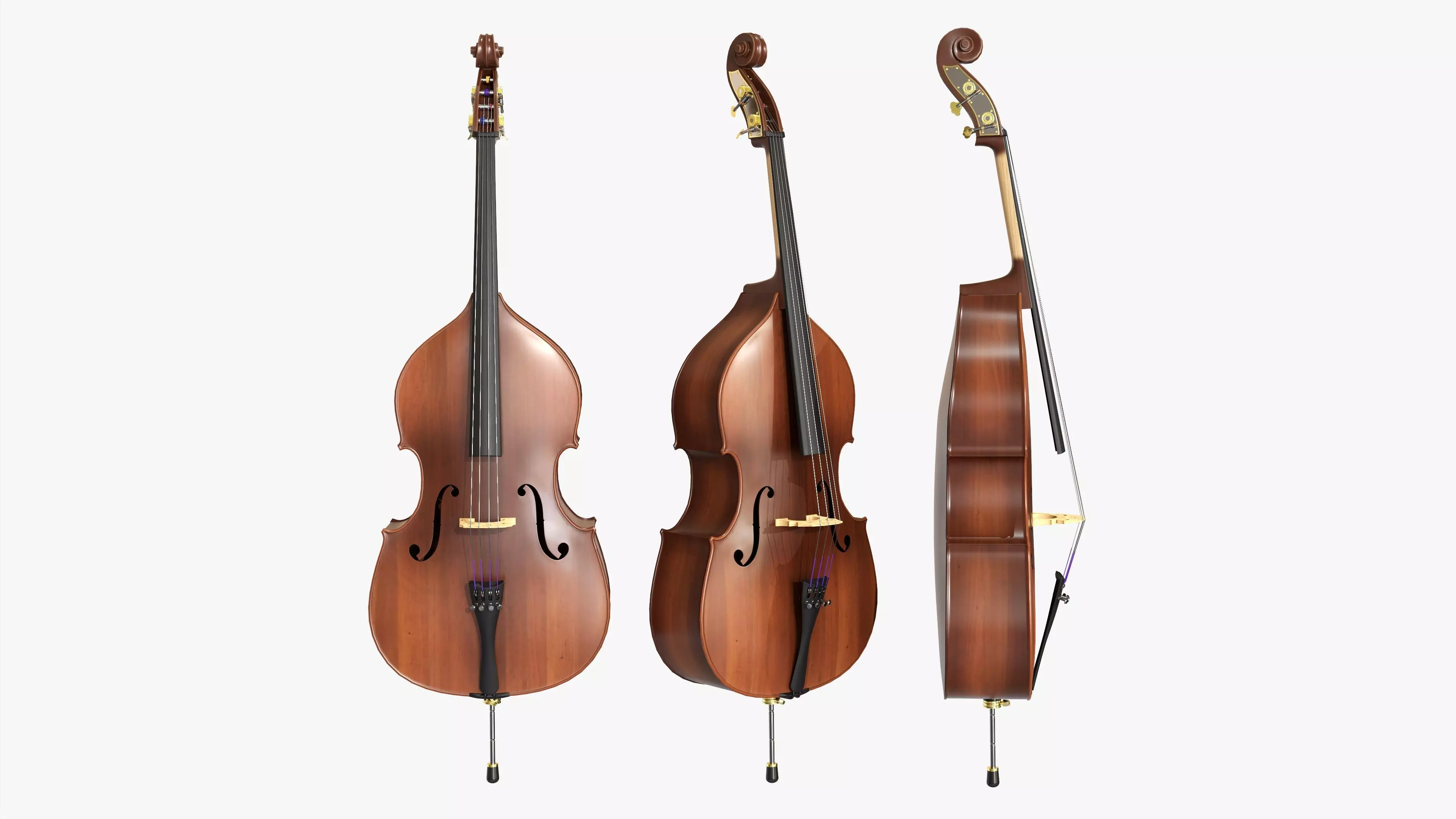 Double bass 01 3D model