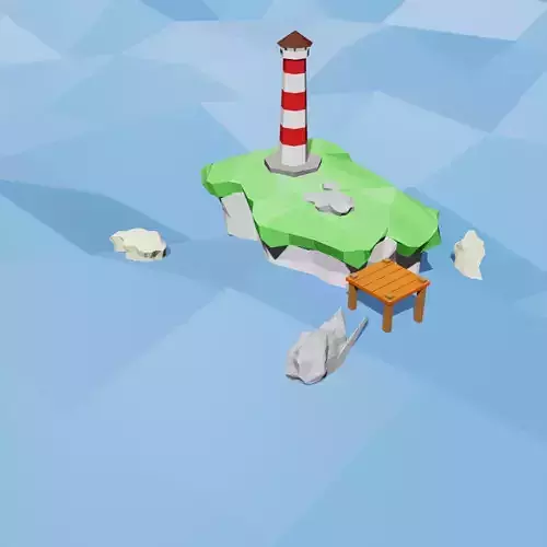 Lighthouse island with